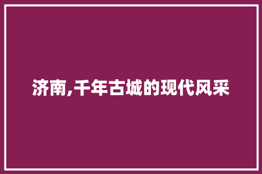 济南,千年古城的现代风采 济南,千年古城的现代风采 百度SEO