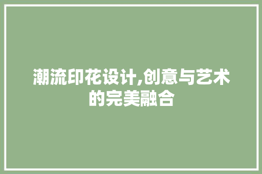 潮流印花设计,创意与艺术的完美融合 潮流印花设计,创意与艺术的完美融合 GoogleSEO