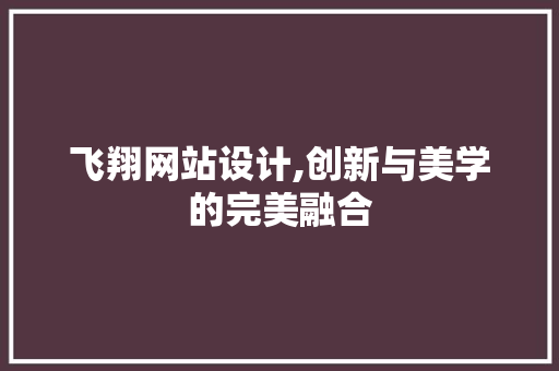 飞翔网站设计,创新与美学的完美融合 飞翔网站设计,创新与美学的完美融合 GoogleSEO