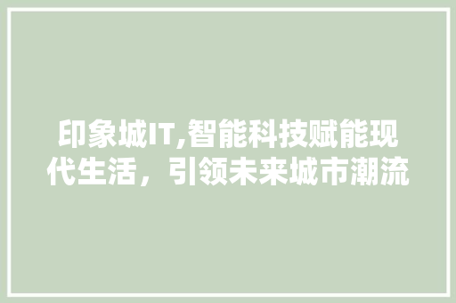 印象城IT,智能科技赋能现代生活，引领未来城市潮流 必应SEO