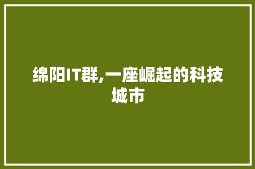 绵阳IT群,一座崛起的科技城市 百度SEO