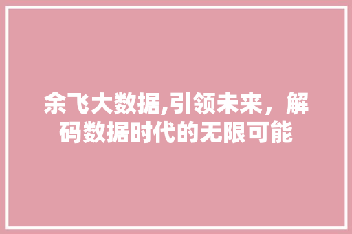余飞大数据,引领未来，解码数据时代的无限可能 GoogleSEO