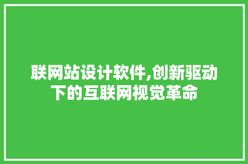 联网站设计软件,创新驱动下的互联网视觉革命 联网站设计软件,创新驱动下的互联网视觉革命 GoogleSEO