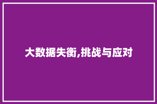 大数据失衡,挑战与应对