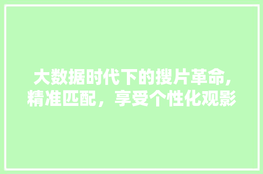 大数据时代下的搜片革命,精准匹配，享受个性化观影体验 百度SEO