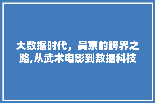 大数据时代，吴京的跨界之路,从武术电影到数据科技，探索跨界融合的无限可能 GoogleSEO