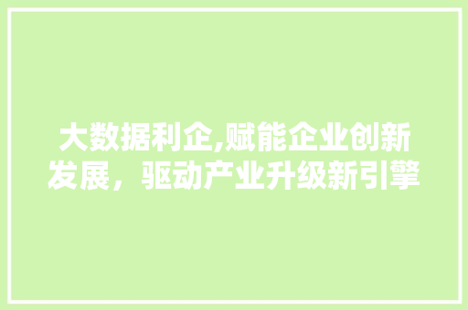 大数据利企,赋能企业创新发展，驱动产业升级新引擎 搜狗SEO