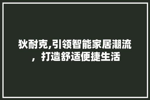 狄耐克,引领智能家居潮流，打造舒适便捷生活 GoogleSEO