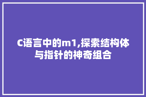 C语言中的m1,探索结构体与指针的神奇组合 百度SEO