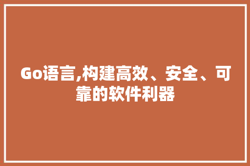 Go语言,构建高效、安全、可靠的软件利器 百度SEO