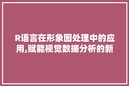 R语言在形象图处理中的应用,赋能视觉数据分析的新篇章