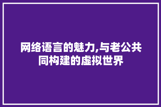 网络语言的魅力,与老公共同构建的虚拟世界 搜狗SEO
