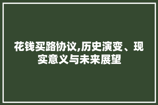 花钱买路协议,历史演变、现实意义与未来展望 必应SEO
