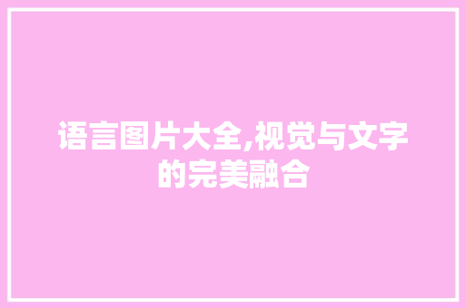 语言图片大全,视觉与文字的完美融合