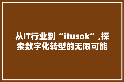 从IT行业到“itusok”,探索数字化转型的无限可能