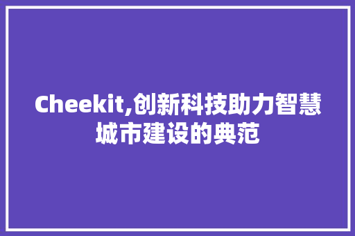 Cheekit,创新科技助力智慧城市建设的典范 搜狗SEO