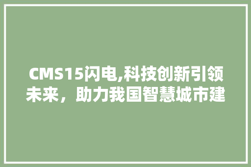 CMS15闪电,科技创新引领未来，助力我国智慧城市建设 百度SEO