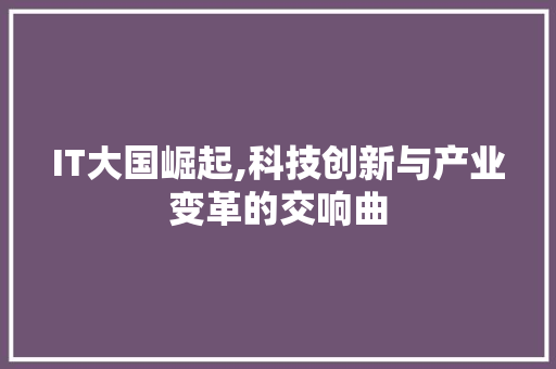 IT大国崛起,科技创新与产业变革的交响曲