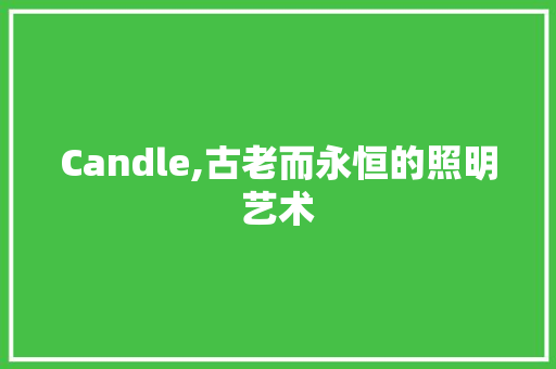 Candle,古老而永恒的照明艺术 搜狗SEO