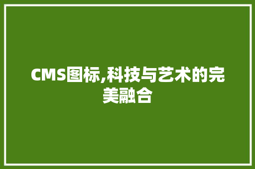 CMS图标,科技与艺术的完美融合 百度SEO