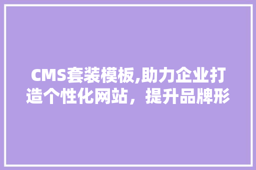 CMS套装模板,助力企业打造个性化网站，提升品牌形象 必应SEO