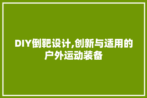 DIY倒靶设计,创新与适用的户外运动装备