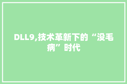 DLL9,技术革新下的“没毛病”时代