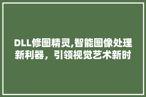 DLL修图精灵,智能图像处理新利器，引领视觉艺术新时代