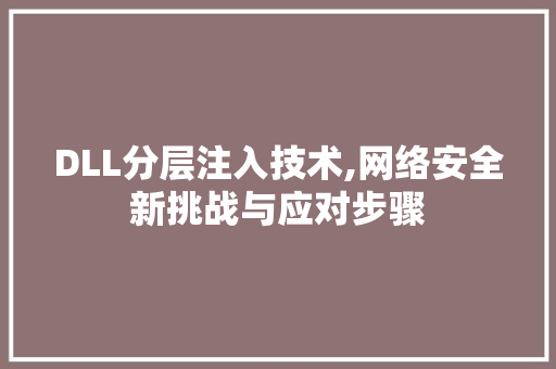 DLL分层注入技术,网络安全新挑战与应对步骤