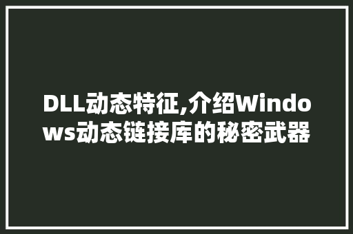 DLL动态特征,介绍Windows动态链接库的秘密武器 搜狗SEO