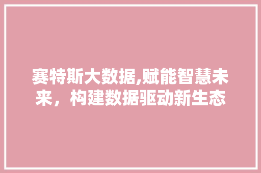 赛特斯大数据,赋能智慧未来，构建数据驱动新生态