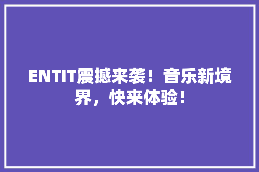 ENTIT震撼来袭！音乐新境界，快来体验！ 必应SEO