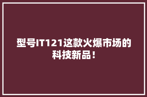 型号IT121这款火爆市场的科技新品！