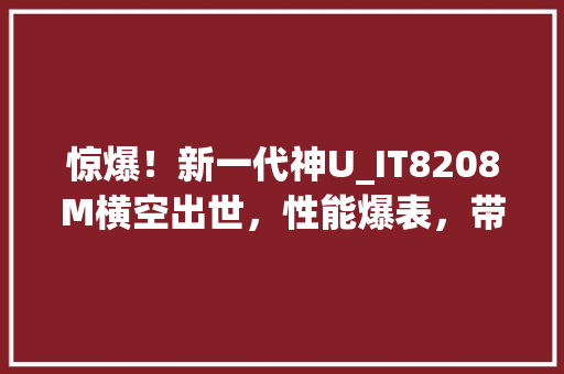 惊爆！新一代神U_IT8208M横空出世，性能爆表，带你领略极致速度！