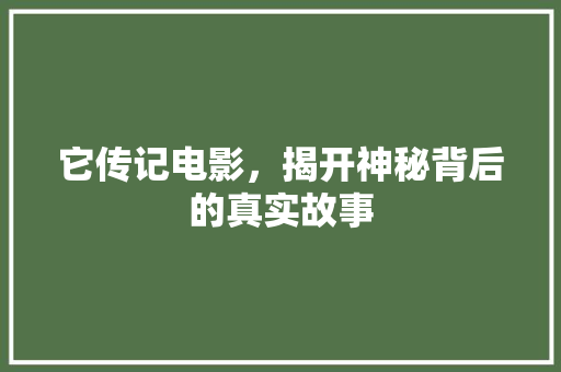 它传记电影，揭开神秘背后的真实故事