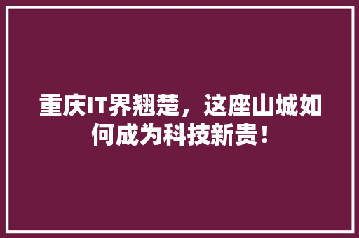 重庆IT界翘楚，这座山城如何成为科技新贵！ 必应SEO