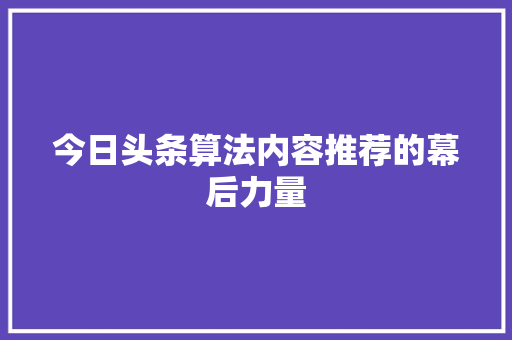 今日头条算法内容推荐的幕后力量 GoogleSEO