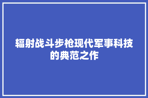 辐射战斗步枪现代军事科技的典范之作 GoogleSEO
