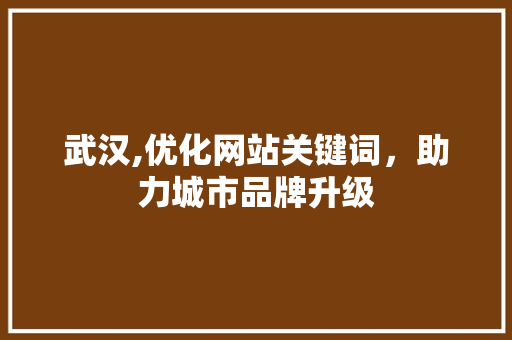 武汉,优化网站关键词，助力城市品牌升级 GoogleSEO