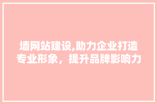 墙网站建设,助力企业打造专业形象，提升品牌影响力 GoogleSEO