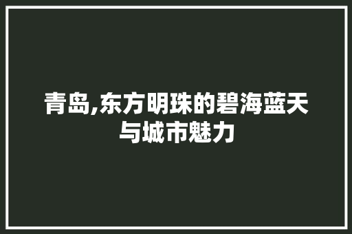 青岛,东方明珠的碧海蓝天与城市魅力 必应SEO