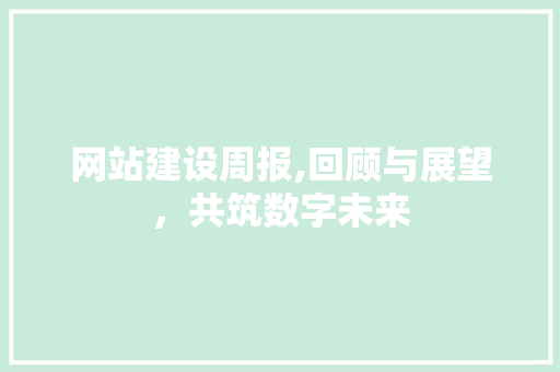 网站建设周报,回顾与展望，共筑数字未来 搜狗SEO