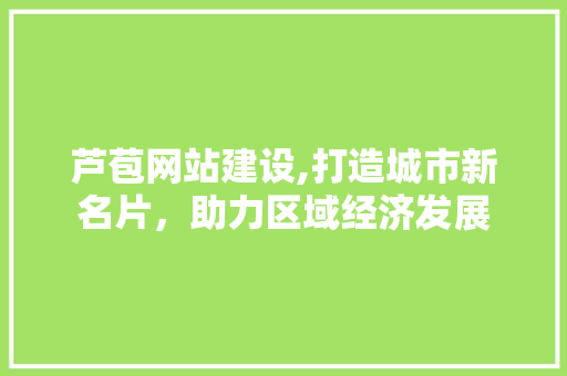 芦苞网站建设,打造城市新名片，助力区域经济发展