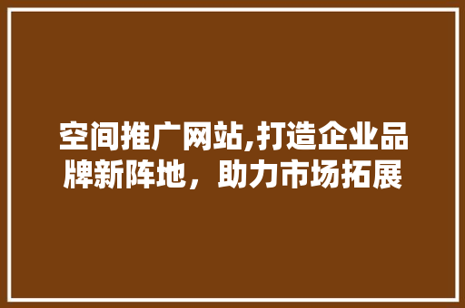 空间推广网站,打造企业品牌新阵地，助力市场拓展 必应SEO