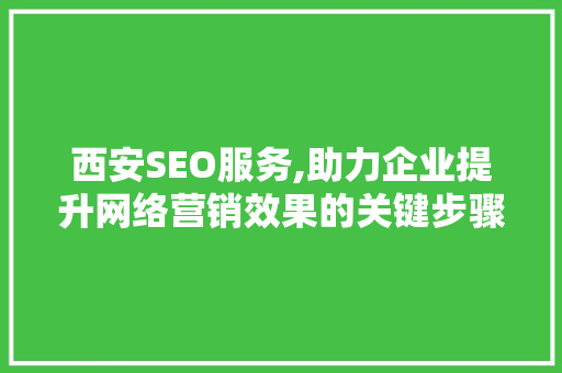 西安SEO服务,助力企业提升网络营销效果的关键步骤 百度SEO