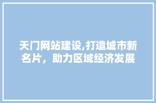 天门网站建设,打造城市新名片，助力区域经济发展