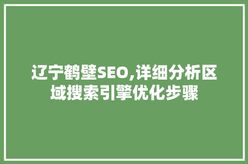 辽宁鹤壁SEO,详细分析区域搜索引擎优化步骤