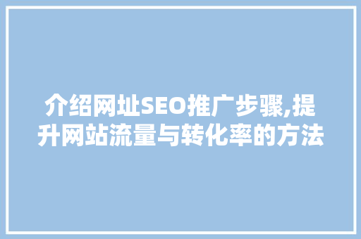 介绍网址SEO推广步骤,提升网站流量与转化率的方法