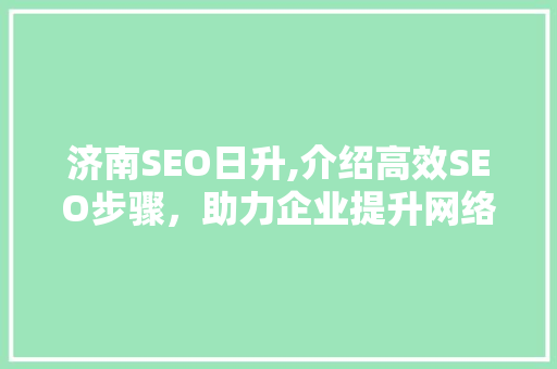 济南SEO日升,介绍高效SEO步骤，助力企业提升网络竞争力 百度SEO