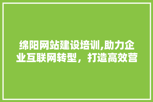 绵阳网站建设培训,助力企业互联网转型，打造高效营销阵地